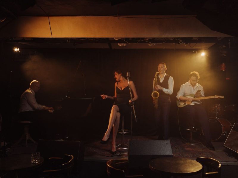Band performing on stage